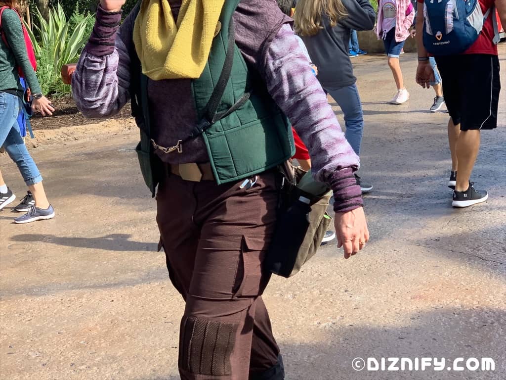 Galaxy's Edge outfit with wrist warmers