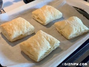 puffed up pastry for mango almond tartlets