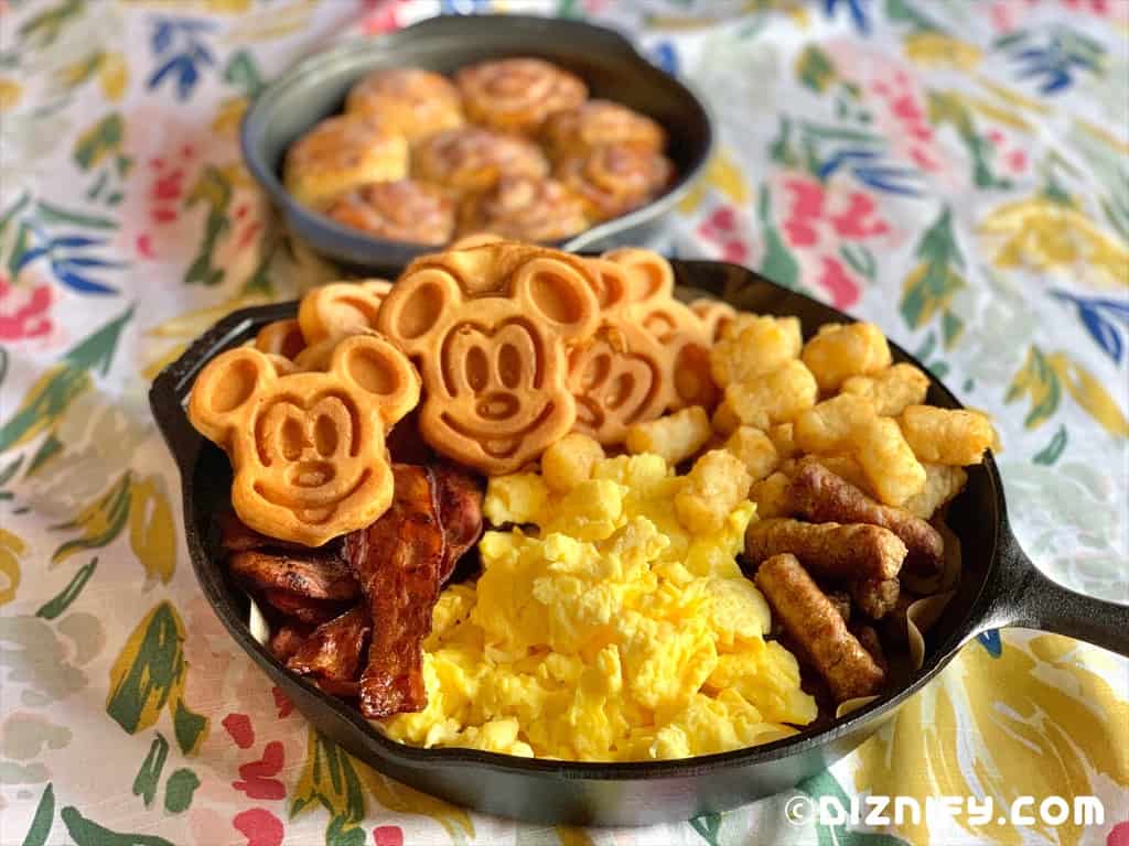 disney breakfast skillet served