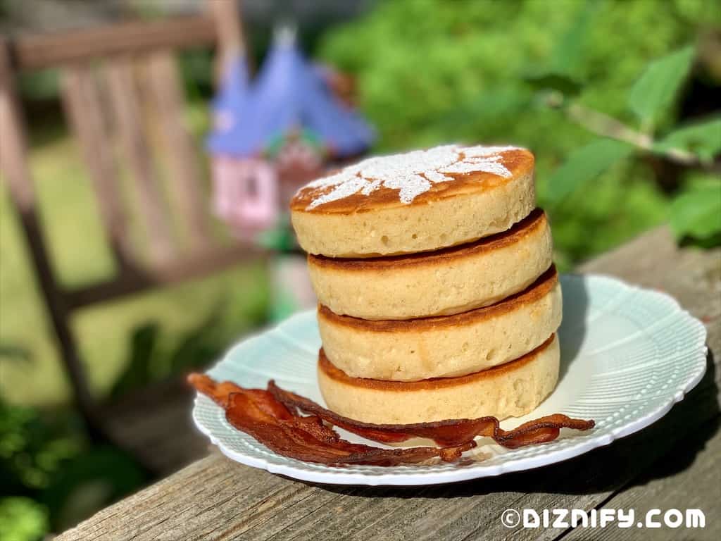 side view of rapunzel inspired pancakes