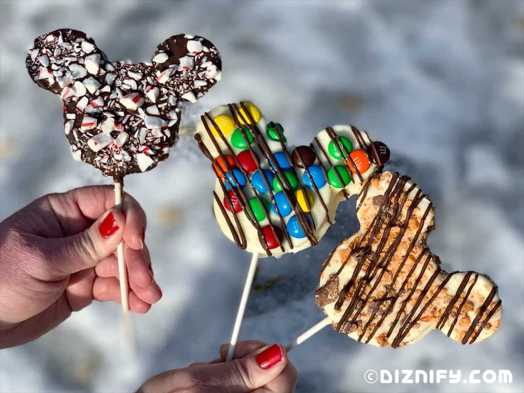 Mickey shaped marshmallows wands