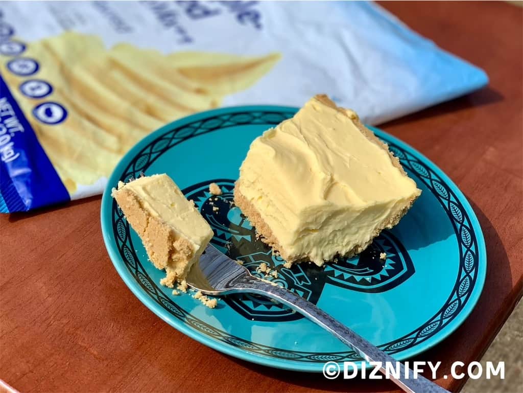 slice of real dole whip cheesecake