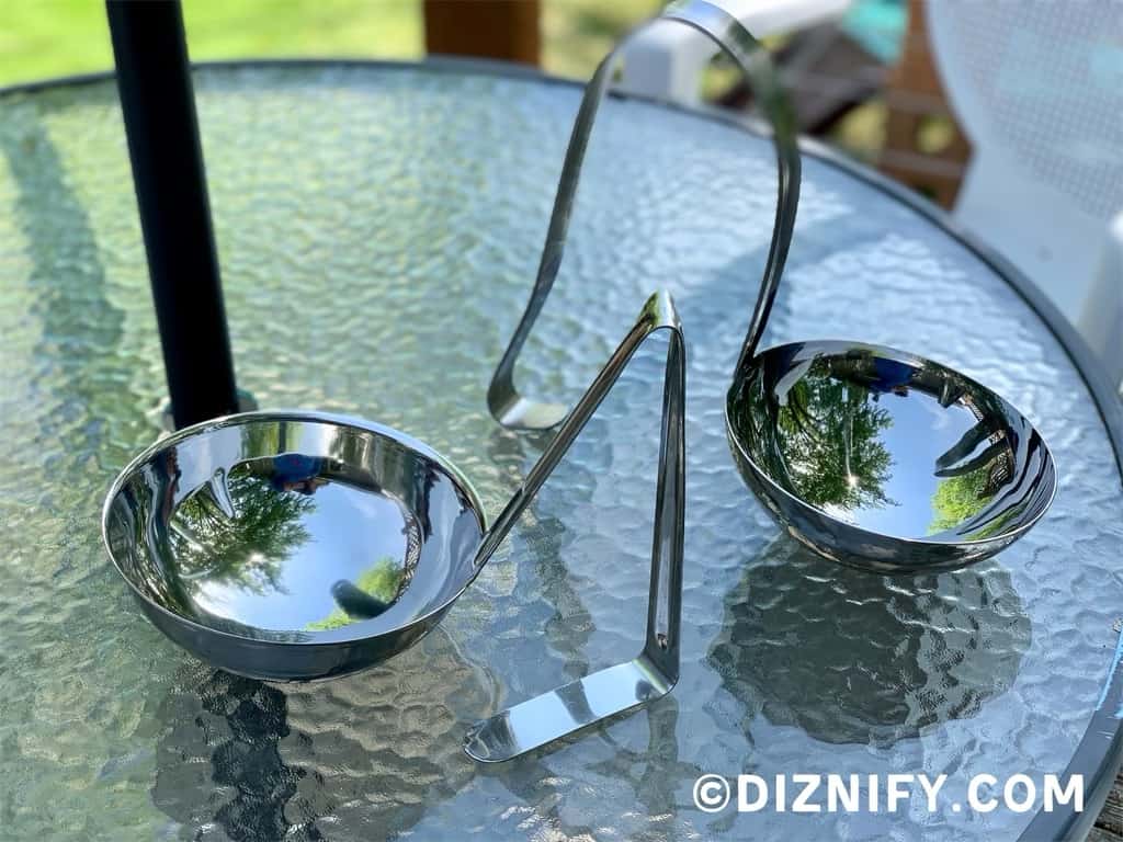 24 ounce ladles bent like Disneyland's Impossible Spoonful
