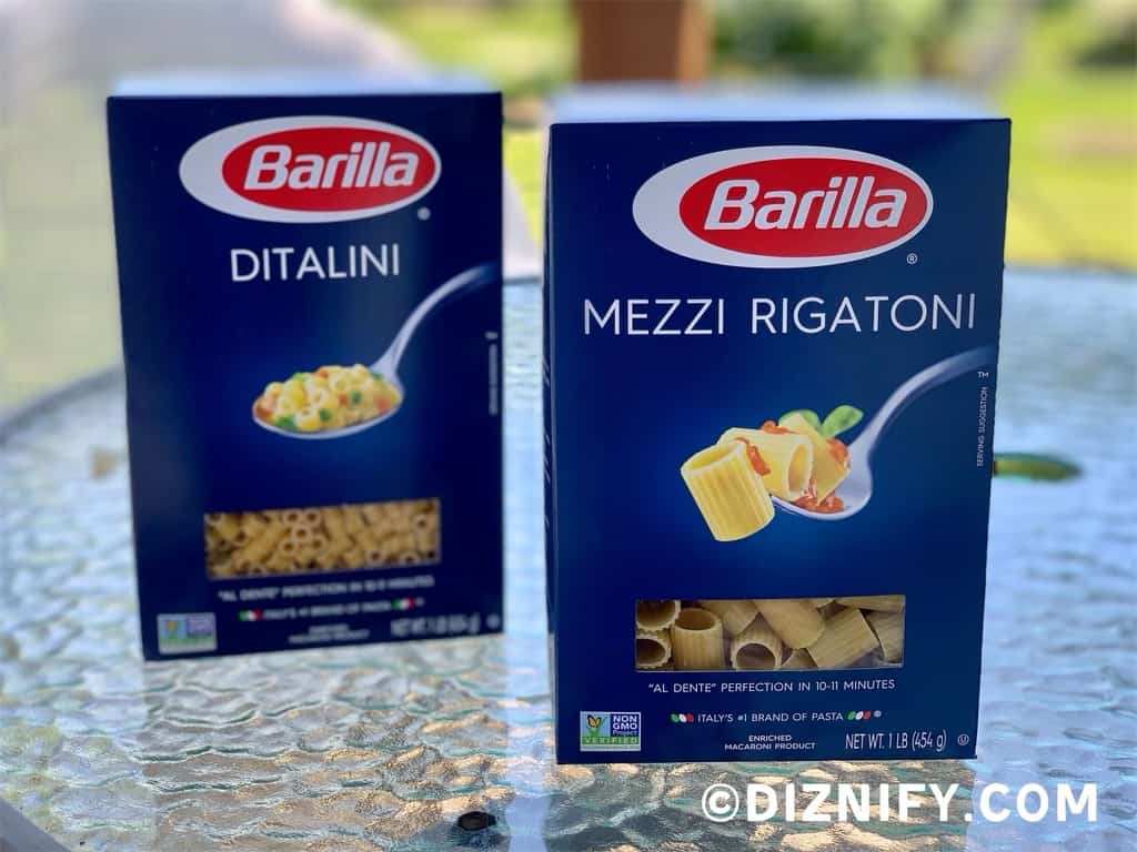 Barilla ditalini and mezzi rigatoni